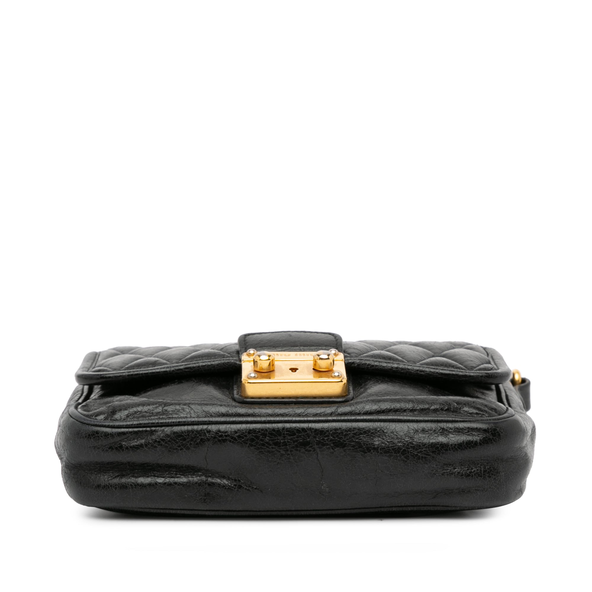 Miu Miu | Pre-Owned Vitello Shine Trapu Clutch | Black
