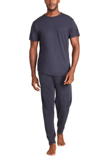 Mens | Malibu Collection Washed Jersey Short Sleeve Crew | Indigo