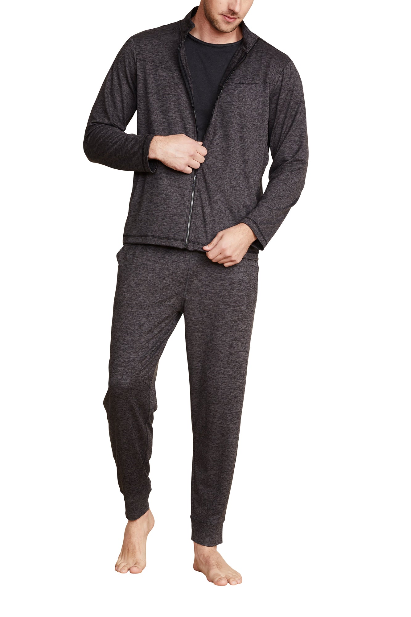 Mens | Malibu Collection Butterchic Knit Heavy Zip Up | He Carbon