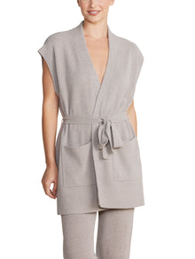 Womens | CozyChic Ultra Lite Waist Tie Vest | Pewter