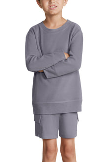 Youth | Malibu Collection Brushed Fleece Pullover | Coal