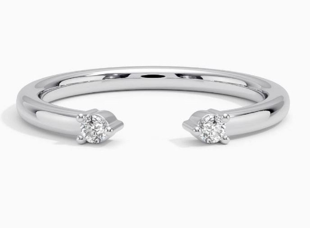 0.10 CT Round Natural Diamond | Solitaire Ring | Platinum | G Color | SI2 Clarity