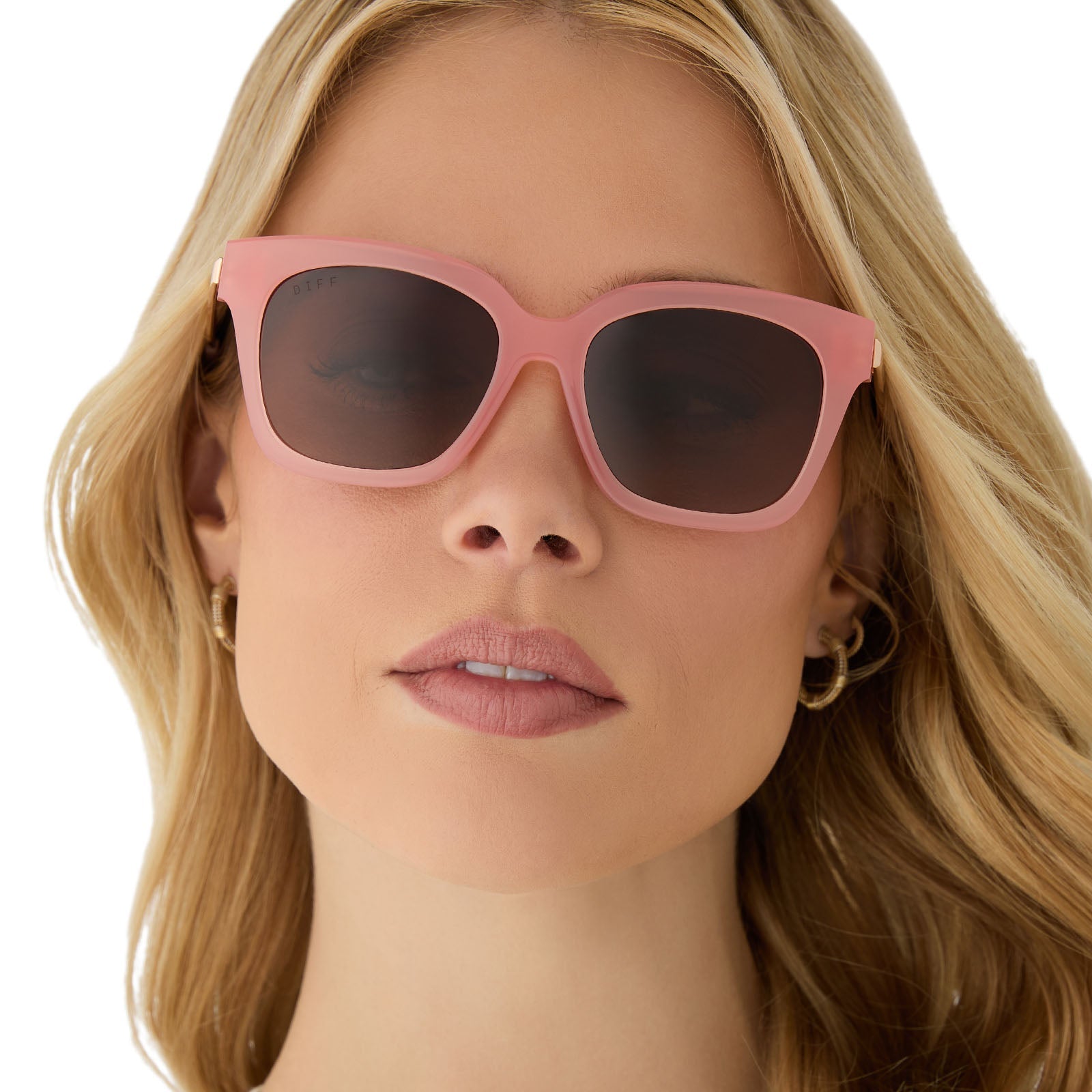 Womens | Bella XS Sunglasses | Peach | Brown Polarized Lenses