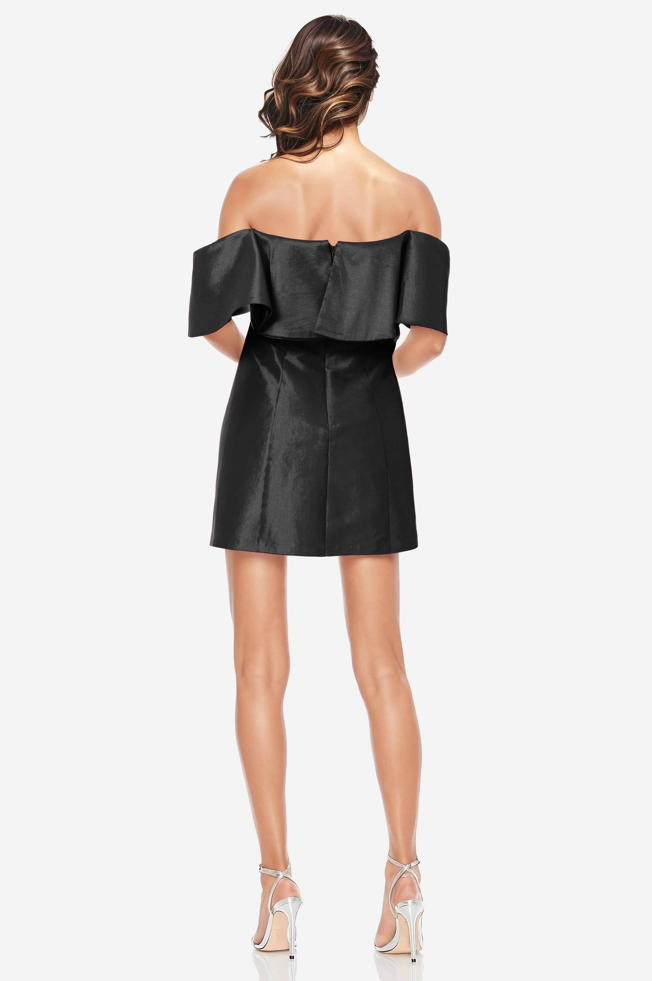 ONE33 SOCIAL | The Blakely Black Off-The-Shoulder Cocktail Dress | Black