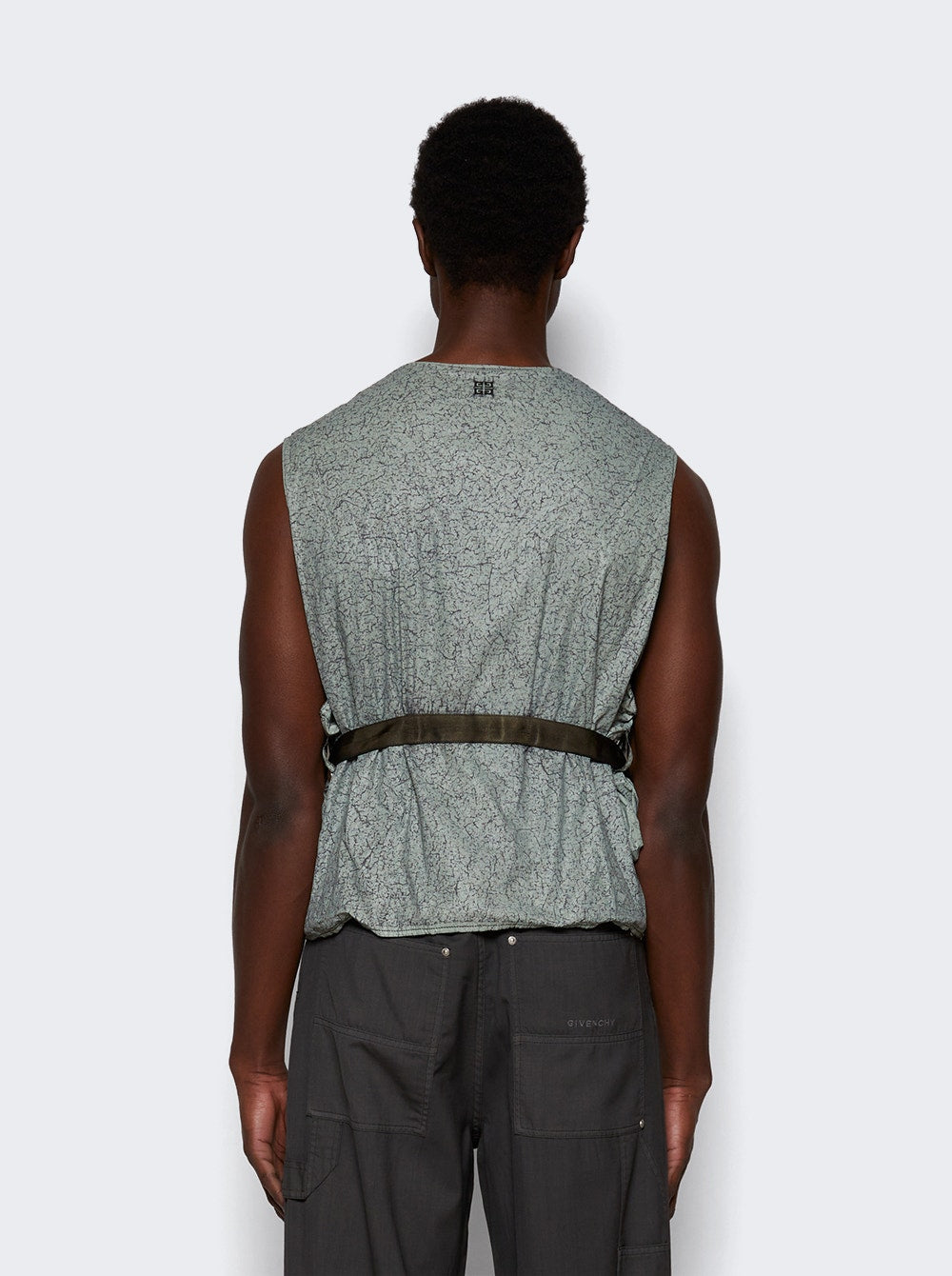 Men | Givenchy | Crackled Effect Vest | Medium Grey