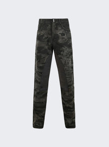 Men | Givenchy | Leg Yoked Slim Fit Denim Trousers | Khaki Brown