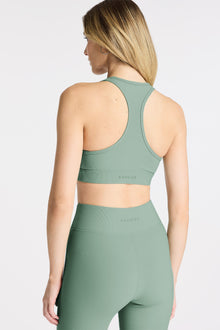 Bandier | Center Stage Rib Bra | Chinois Green