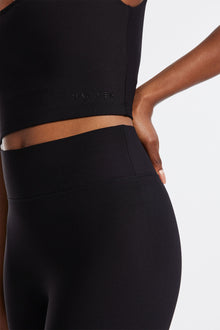 Bandier | Rib Tempo Crop Bra | Black Rib