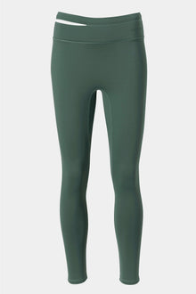 Bandier | Aria Asymmetric Legging | Balsam Green
