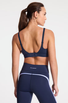 Bandier | V Neck Plunge Bra | Navy Blazer