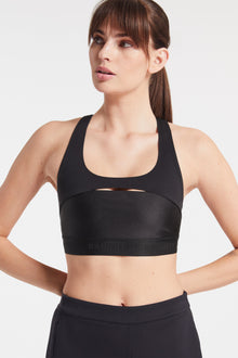 Bandier | Sport Logo Bra | Black