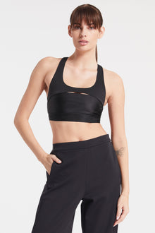 Bandier | Sport Logo Bra | Black
