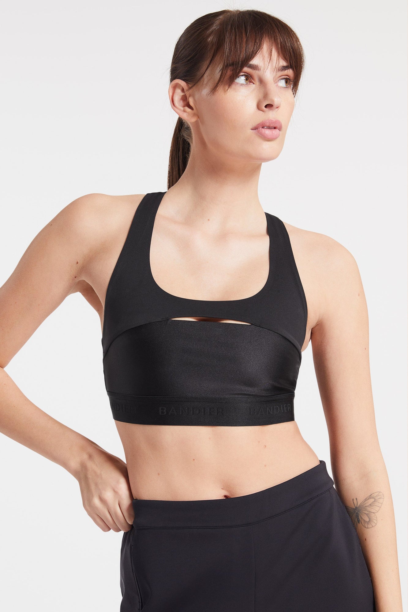 Bandier | Sport Logo Bra | Black