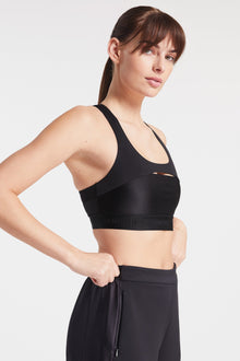 Bandier | Sport Logo Bra | Black