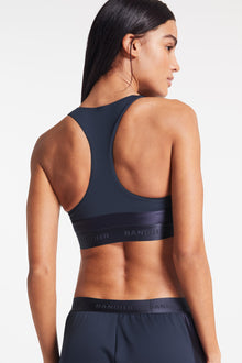 Bandier | Sport Logo Bra | Navy Blazer