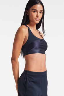 Bandier | Sport Logo Bra | Navy Blazer