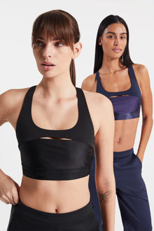 Bandier | Sport Logo Bra | Black