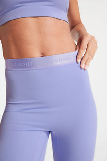 Bandier | Sport Logo Slit Legging | Jacaranda