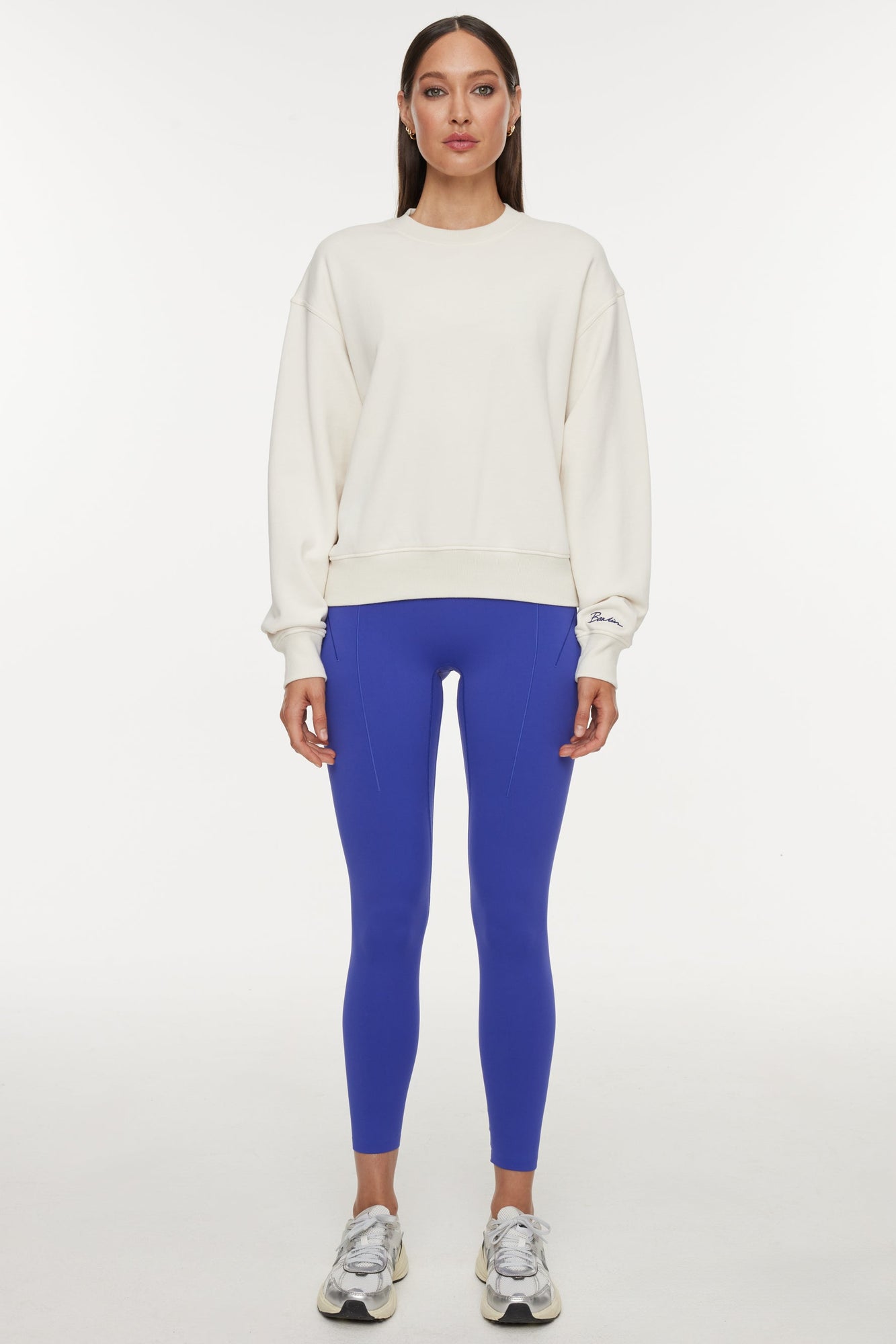 Bandier | Classic Soleil Sport Crew Neck Sweatshirt | Gardenia