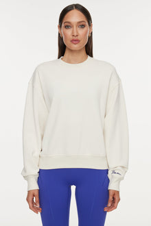 Bandier | Classic Soleil Sport Crew Neck Sweatshirt | Gardenia
