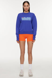 Bandier | Classic Soleil Sport Crew Neck Sweatshirt | Spectrum Blue
