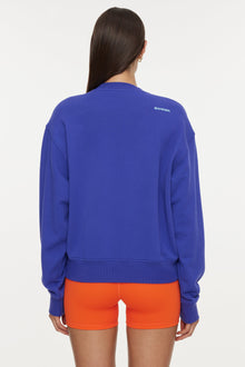 Bandier | Classic Soleil Sport Crew Neck Sweatshirt | Spectrum Blue