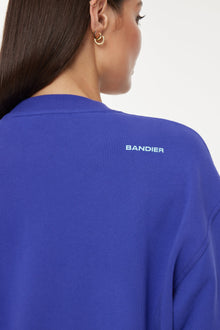 Bandier | Classic Soleil Sport Crew Neck Sweatshirt | Spectrum Blue
