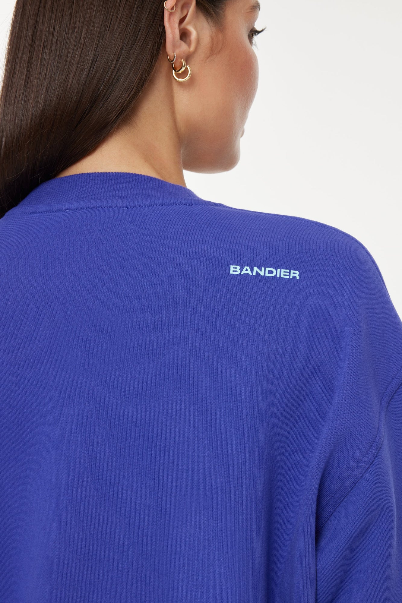 Bandier | Classic Soleil Sport Crew Neck Sweatshirt | Spectrum Blue