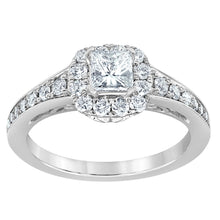 1.00 CT Princess Natural Diamond | Engagement Ring | 18K White Gold | I Color | I1 Clarity
