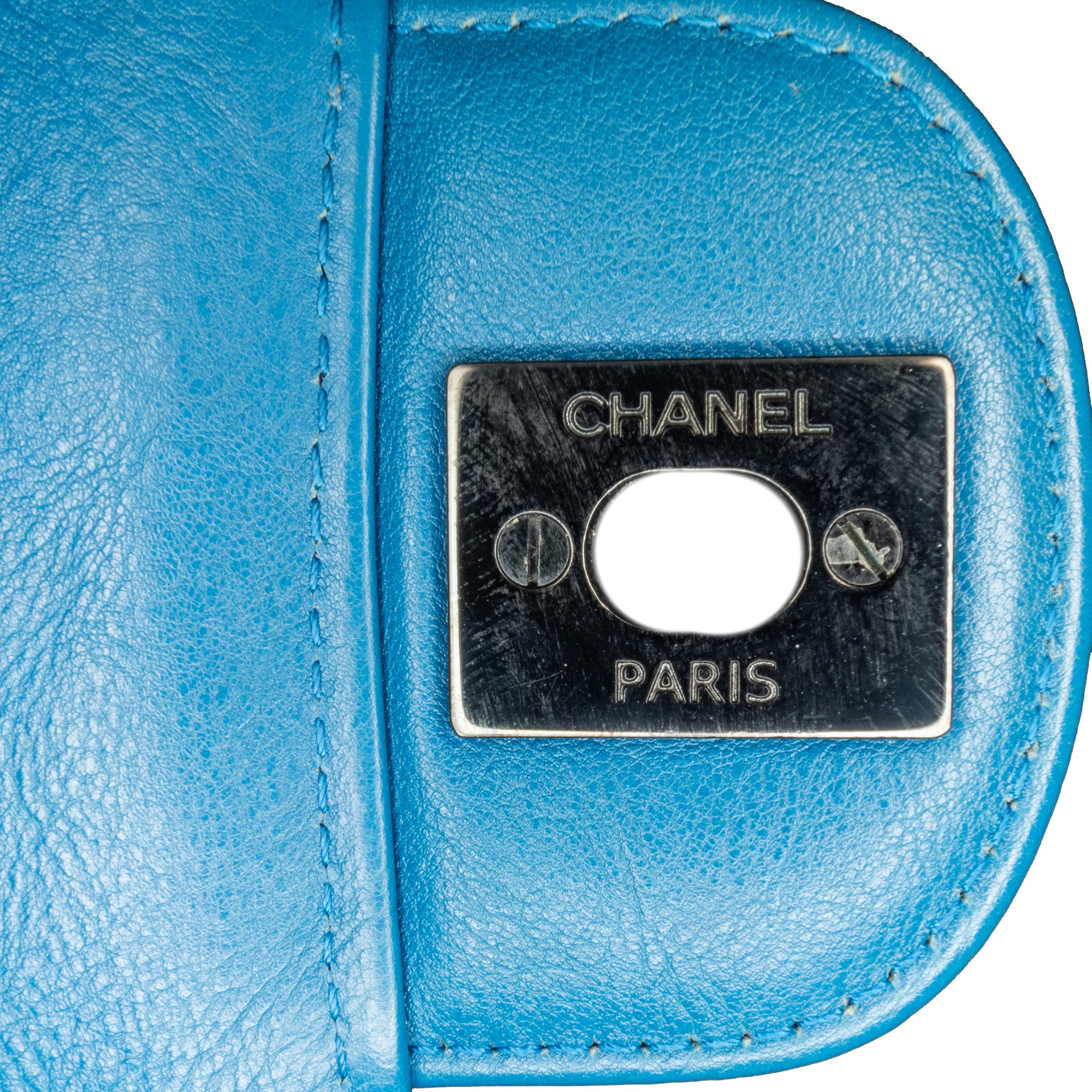 Chanel | Pre-Owned Mini Rectangular Classic Lambskin Single Flap | Blue