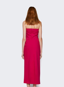 Women | Givenchy | Wool Dress With Plunging Neckline | Fuchsia