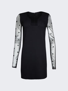 Women | Givenchy | 4g Sheer Panel Mini Dress | Black