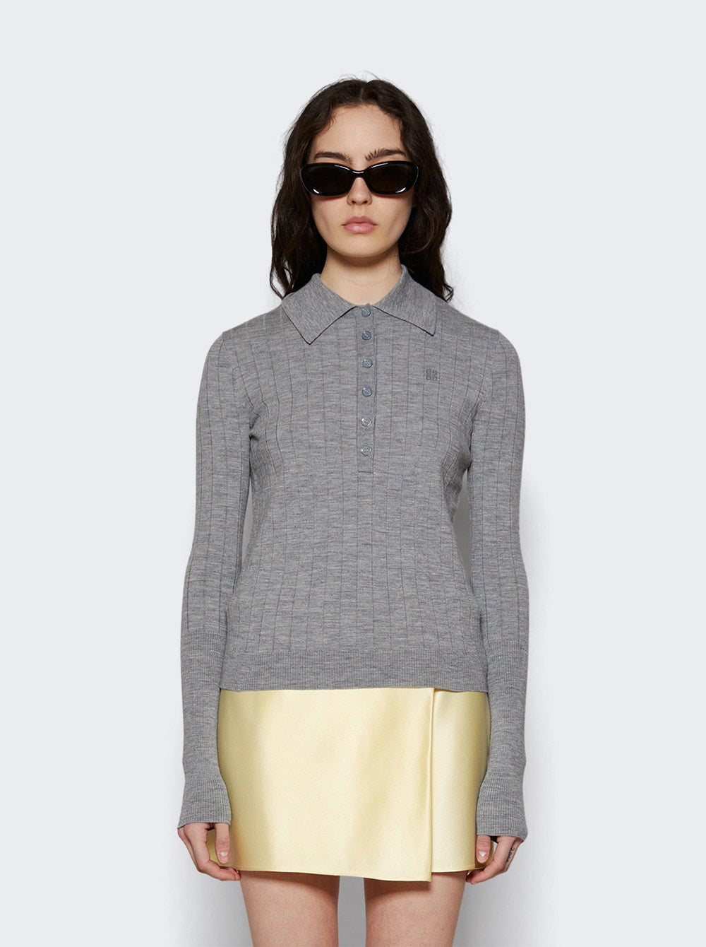 Women | Givenchy | Long Sleeve Polo Heather | Grey