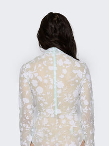 Women | Givenchy | Floral Tulle Bodysuit | White