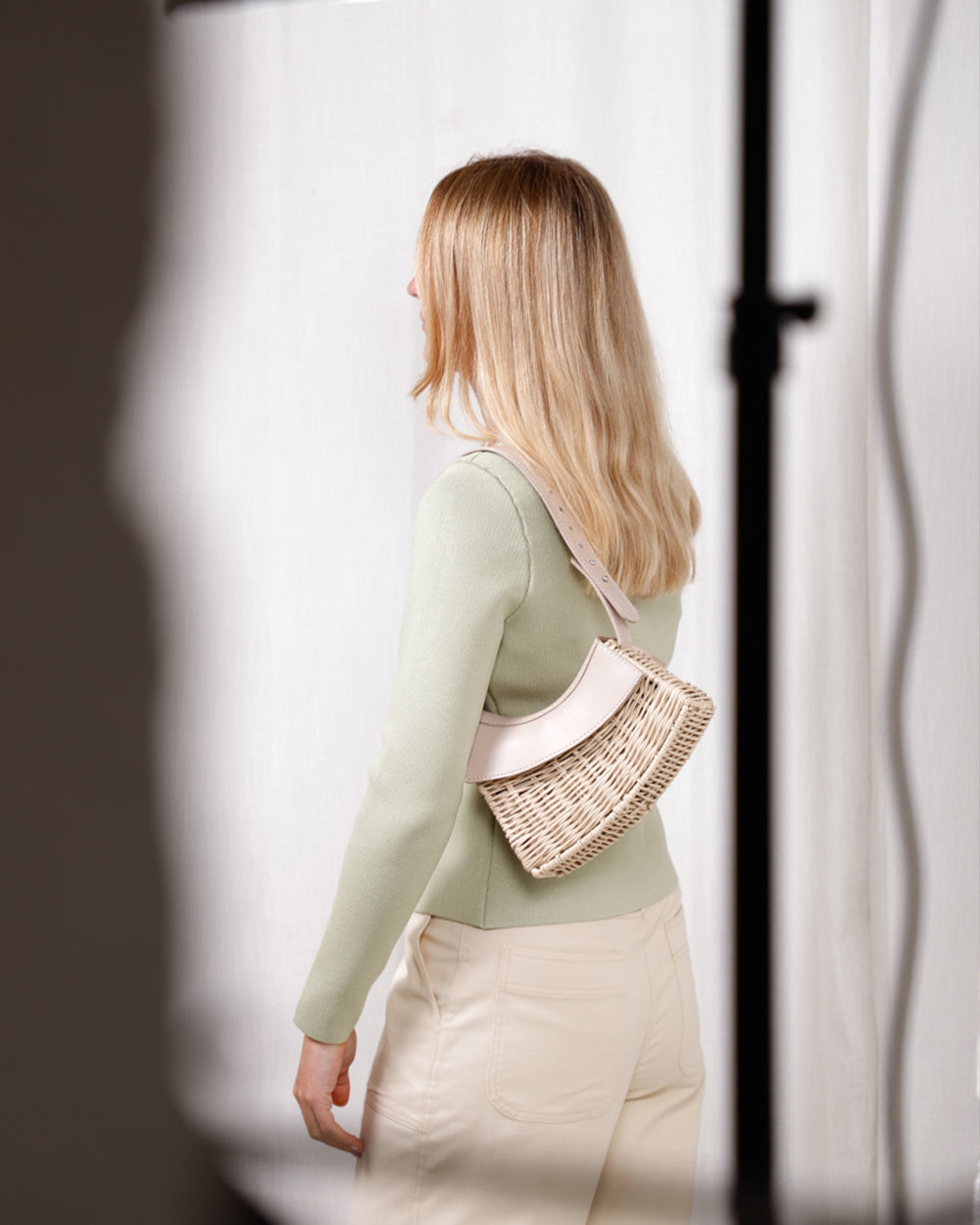 Bao-Cream and Natural-For Lookbook-1-Leather-Front-Tote Bag-Tote Bag-Beach Bags-Leather Tote Bag-Large Tote Bags-Beach Tote-Laptop Tote Bag-Tote Bag for Women-Straw Tote Bag-White Tote Tag-Straw Handbags-Waterproof Tote Bag-Straw Handbags