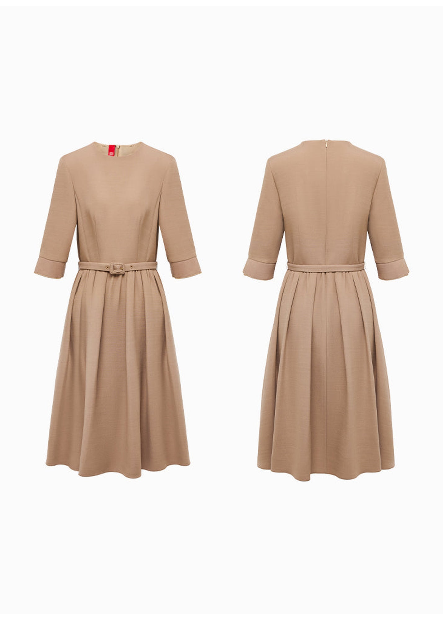 Belted Dress | Khaki