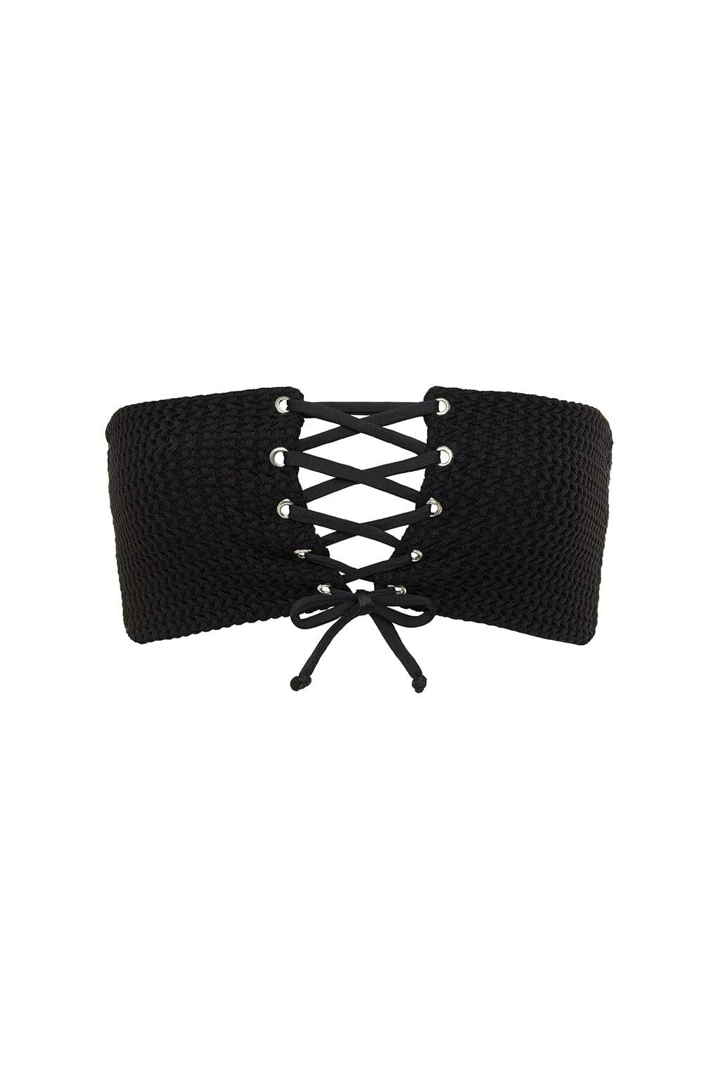 Corset Bikini Top | Black Crochet