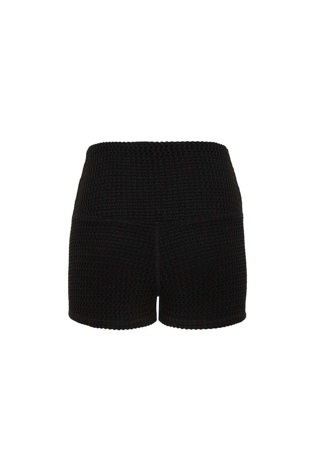 Micro Bike Short | Black Crochet