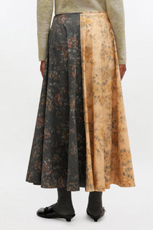 Black and Beige Circle Skirt | Multicolour
