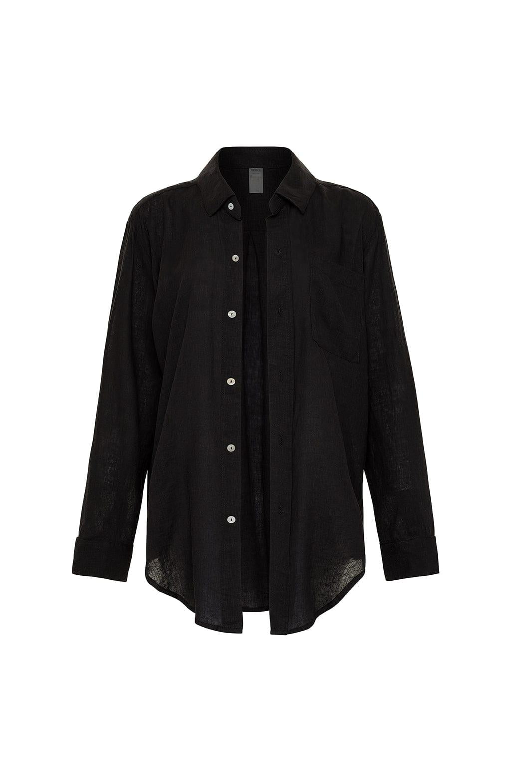 Long Sleeve Button Down Shirt | Black