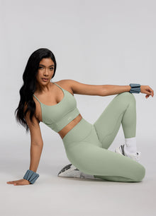 Seamless Crossback Bra | Sage Green