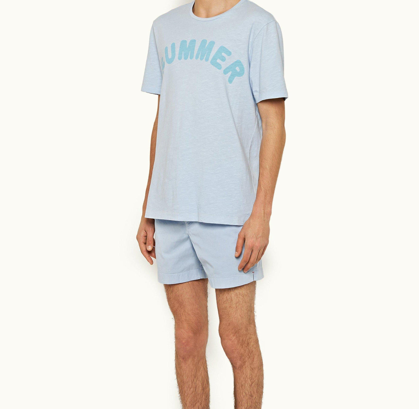 Bulldog Cotton Twill Mid-Length Cotton Twill Shorts | Ice Blue