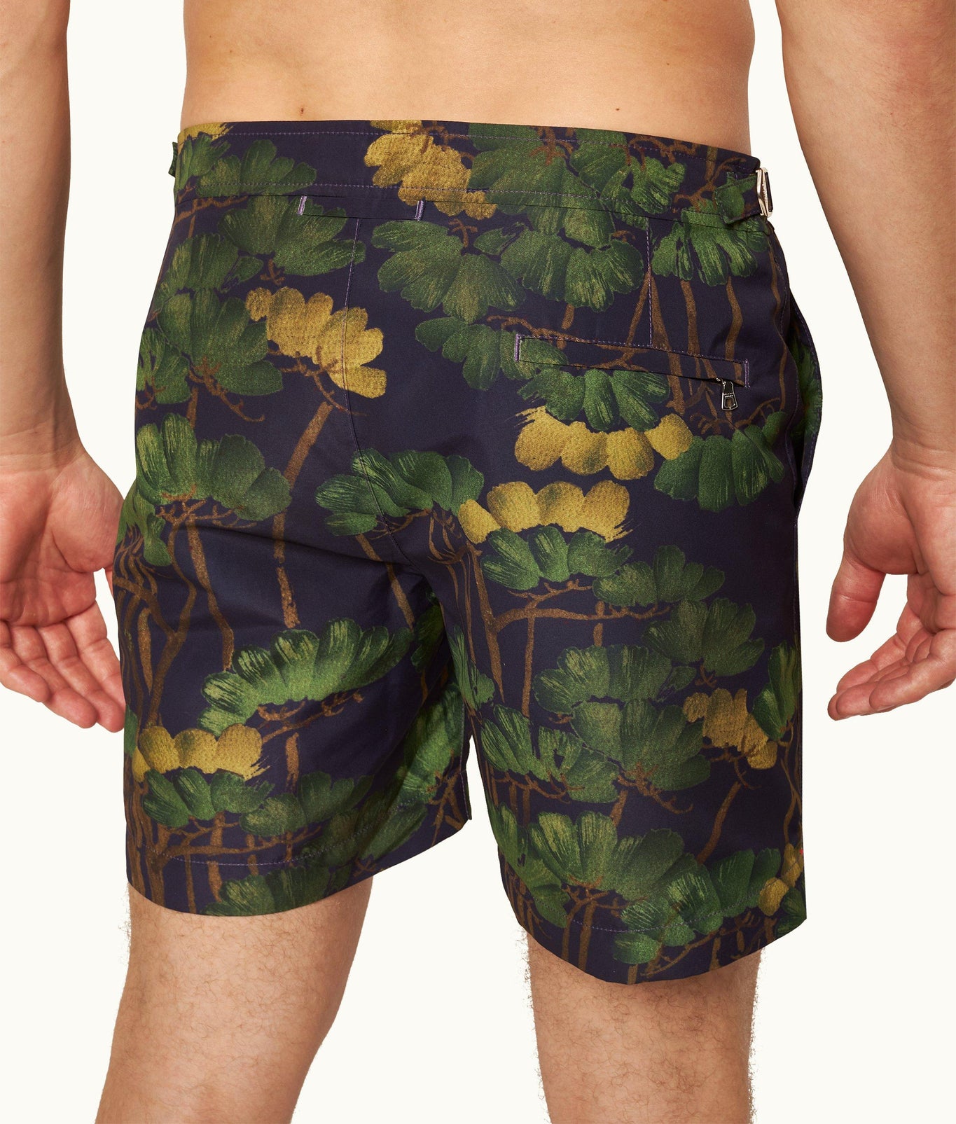 Bulldog Fantasy Floral Mid-Length Swim Shorts | Night Iris