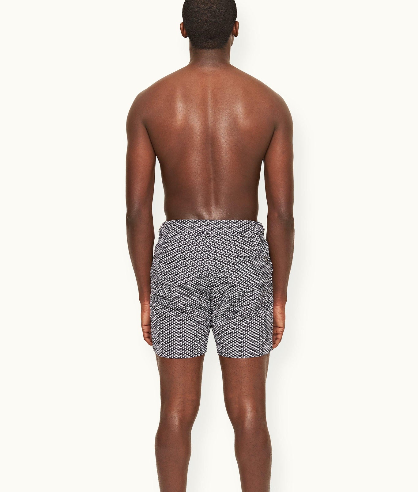 Bulldog Pax Print Mid-Length Swim Shorts | Night Iris