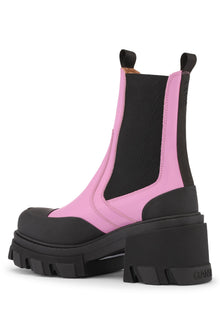 Burgundy Cleated Chelsea Boots | Cyclamen