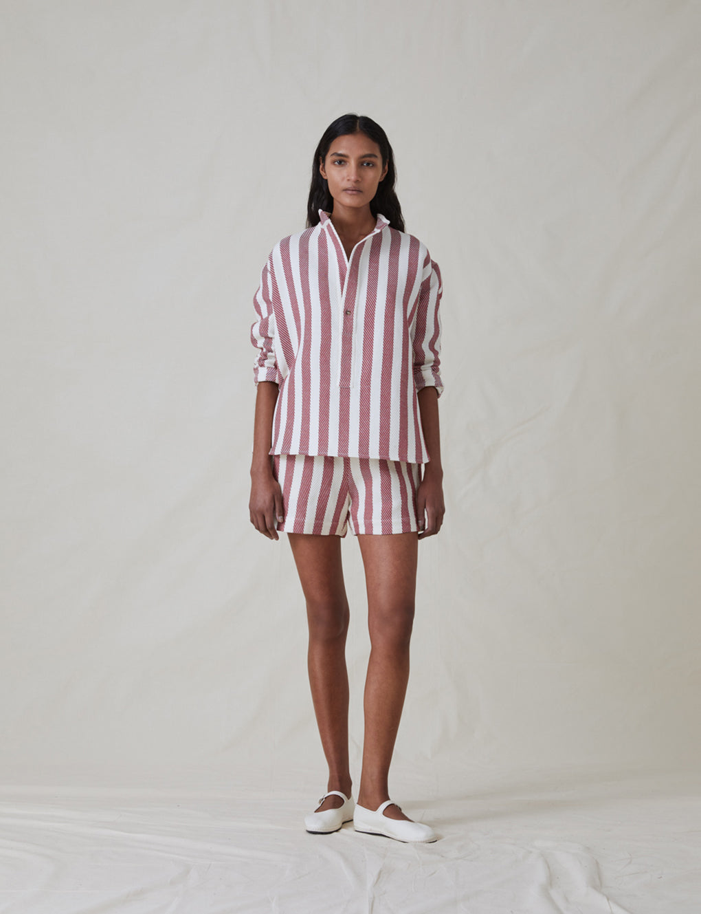 Womens | The Pop-Over Shirt | Crimson