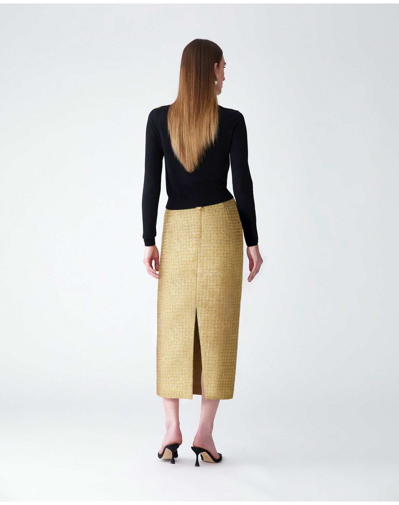 Midi Skirt | Gold
