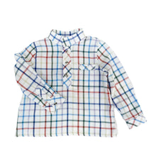 Charlie Checkered Mandarin Collar Shirt | Checkered