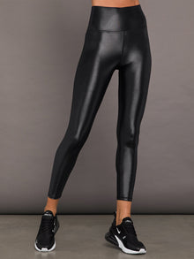 High Rise 7/8 Legging in Takara Shine | Black