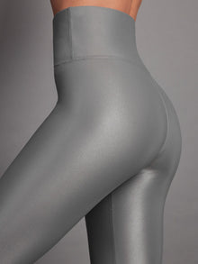 Carbon38 | High Rise Full-Length Legging In Takara Shine | Steel Grey